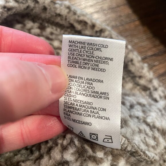 Weatherproof Men's M 1/4 Zip Sweater Faux Fur Sherpa Brown Tan Polyester Teddy - Picture 11 of 11